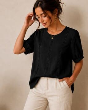 leia Women Embroidered Regular Fit Top-picture-24