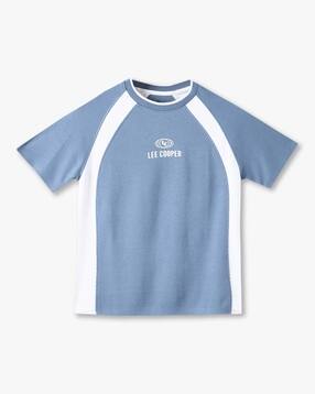 lee cooper Boys Colourblock Regular Fit Round-Neck T-Shirt-picture-38