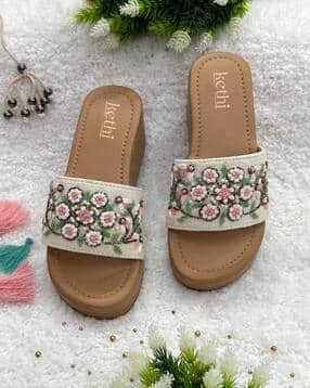 acai Women Embellished Slip-On Wedges-picture-44