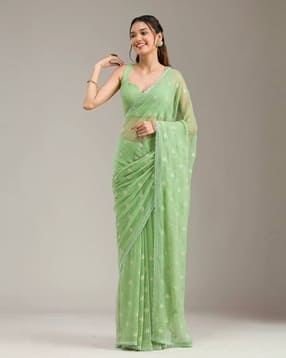 nyrika Women Embroidered Saree with Blouse Piece-picture-24