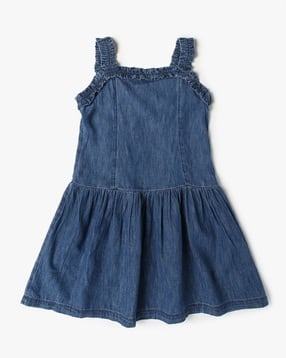 gap kids Girls Washed Fit & Flare Dress-picture-37