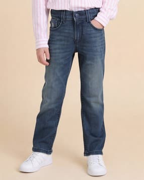 u.s. polo assn. Boys Washed Relaxed Fit Whiskered Jeans-picture-37