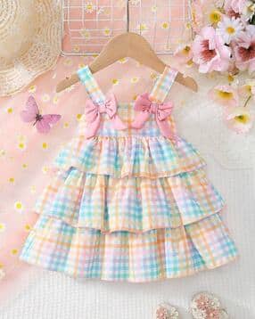 styleconnect Girls Checks Tiered Dress-picture-27