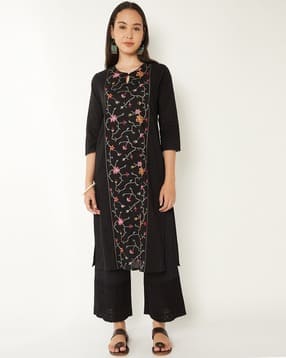 max Women Embroidered Straight Kurta-picture-40