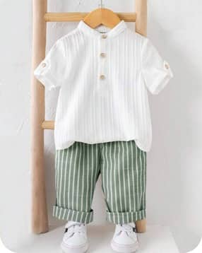 vraj enterprises Boys Striped Pants & T-Shirt Set-picture-44