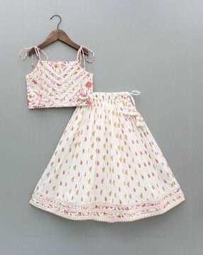Girls Printed Lehenga with Choli-image-5