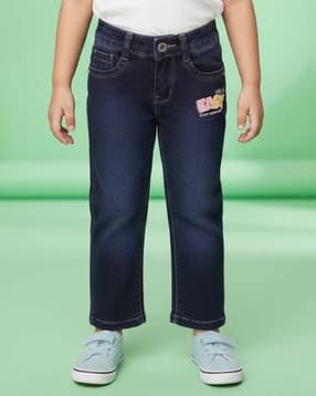 v-mart Girls Washed Mid-Rise Straight Jeans-picture-15