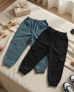cutiekins Boys Pack of 2 Relaxed Fit Cargo Joggers-picture-12