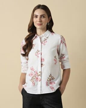 allen solly Women Floral Print Regular Fit Shirt-picture-12
