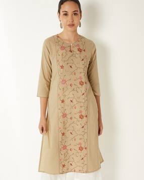 max Women Embroidered Straight Kurta-picture-36