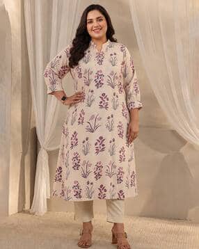 extra love by libas Women Floral Print Straight Kurta-picture-10