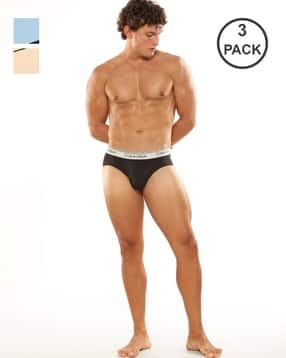 calvin klein underwear Men Pack of 3 Briefs with Brand Print-picture-12