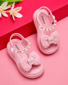 new steps Girls Beads Flat Sandals with Velcro -picture-24