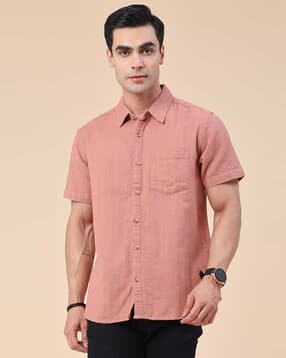 limeroad Men Regular Fit Shirt with Short Sleeves-picture-10