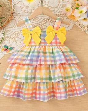 styleconnect Girls Checks Tiered Dress-picture-52