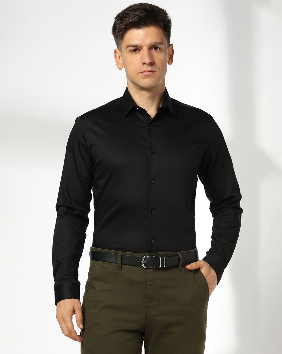 NETPLAY Men Slim Fit Spread Collar Shirt — image 1 of 7