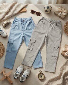 cutiekins Boys Pack of 2 Relaxed Fit Cargo Trousers-picture-11