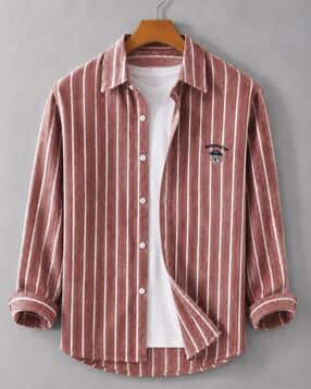 neonomad Men Striped Regular Fit Shirt with Spread Collar-picture-23