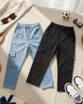 cutiekins Boys Pack of 2 Relaxed Fit Cargo Trousers-picture-14