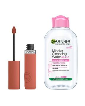 Matte Resistance Liquid Lipstick SNOOZE YOUR ALARM 115 + Garnier Micellar Water Combo-image-8