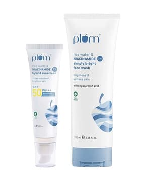 plum Set of 2 Most Loved Niacinamide Facewash and Sunscreen Duo with SPF 50 PA+++ for Oily Skin and Sun Care-picture-26