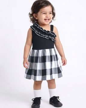 hopscotch Girls Checked Fit & Flare Dress-picture-13