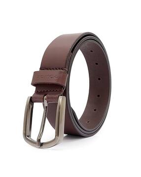 police Brand Embossed Leather Belt-picture-30
