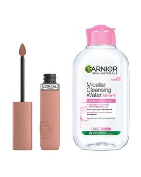 l'oreal paris Matte Resistance Liquid Lipstick BREAKFAST IN BED 105 + Garnier Micellar Water Combo-picture-10