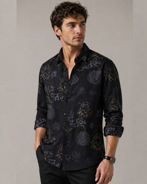 rugrix Men Floral Print Regular Fit Shirt-picture-53