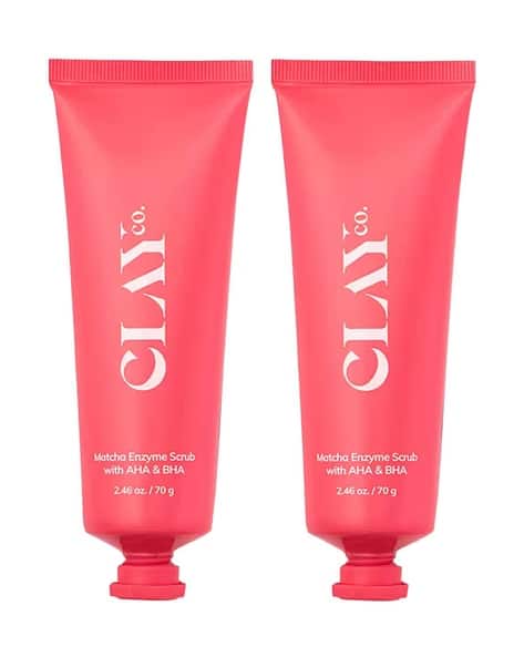 ClayCo. Set of 2 Matcha Enzyme Scrub for Dead Skin Removal Combo (2 x 70 gm)