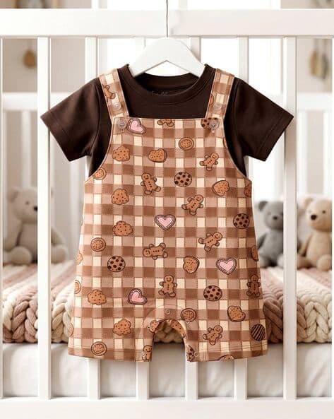 Hellcat Button Closure Printed Rompers