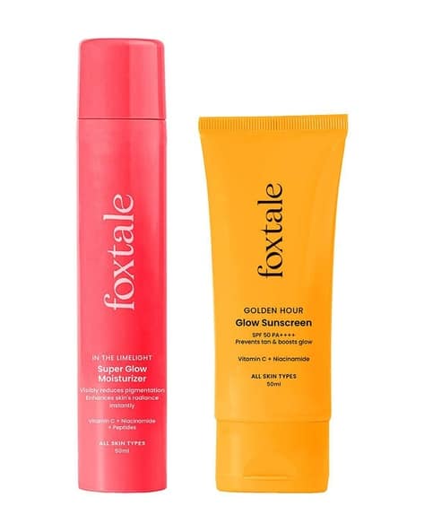 FOXTALE Vitamin C Glow Serum and Moisturiser Combo – Brighten & Hydrate