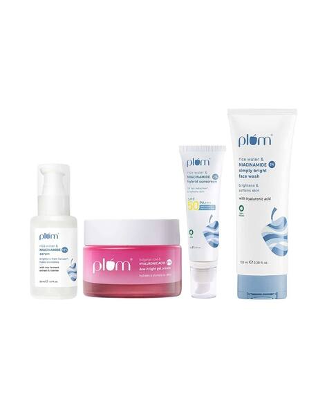 Plum Set of 2 Niacinamide & Hyaluronic Acid CSMS Combo for Bright Hydrated & ped Skin
