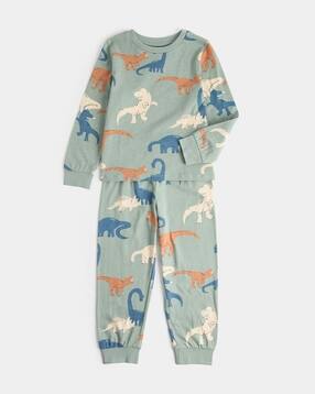 marks & spencer Boys Printed T-Shirt and Pant Set-picture-24
