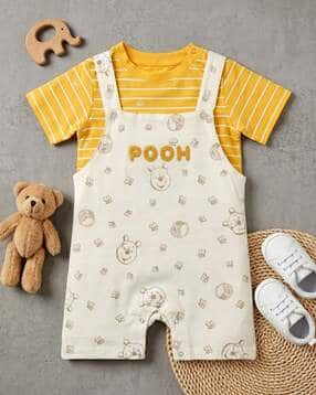 Button Closure Printed Rompers-image-7
