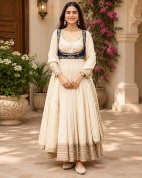 Women Embellished Anarkali Kurta with Pants & Dupatta-image-28