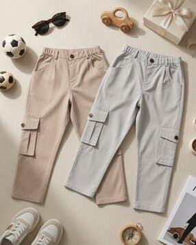 cutiekins Boys Pack of 2 Relaxed Fit Cargo Trousers-picture-10
