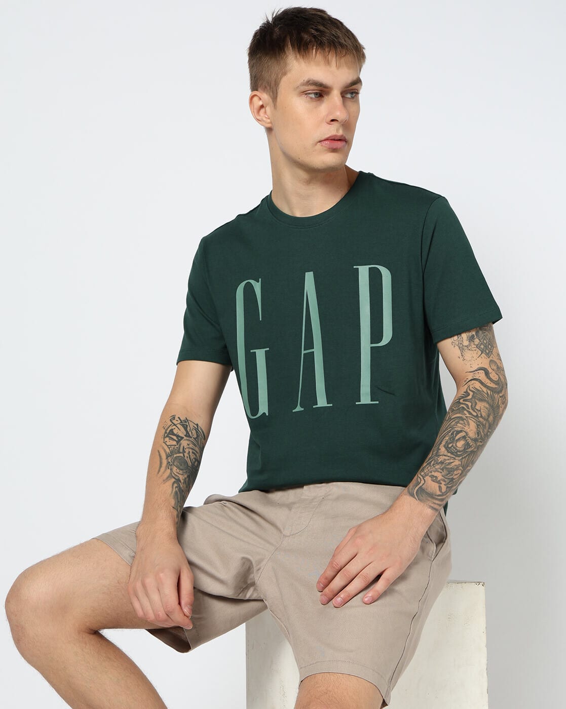 Men Printed Slim Fit Round-Neck T-Shirt
