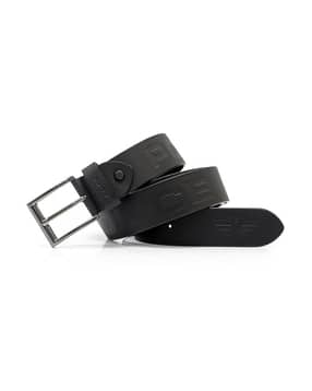 police Brand Embossed Leather Belt-picture-1