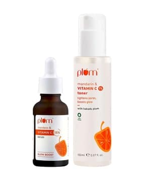 Set of 2 Vitamin C Toner & Serum Duo for Glowing Skin - Reduces dark spots & pigmentation-image-36