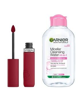 Matte Resistance Liquid Lipstick LE ROUGE 420 + Garnier Micellar Water Combo-image-24