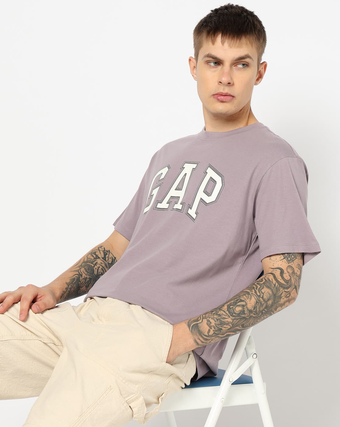 Men Printed Relaxed Fit Round-Neck T-Shirt