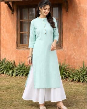revangi Women Straight Kurta with Mandarin Collar-picture-11