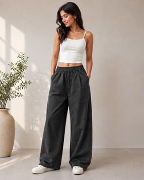 buda jeans co Women Relaxed Fit Palazzos with Elasticated Waist-picture-35
