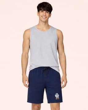 btt vibe Men Mid-Rise Shorts with Graphic Print -picture-48