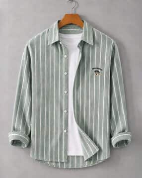 neonomad Men Striped Regular Fit Shirt with Spread Collar-picture-32
