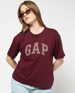 gap Women Logo Print Relaxed Fit Round-Neck T-Shirt-picture-16