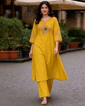 acai Women Embroidered A-Line Kurta Set-picture-20