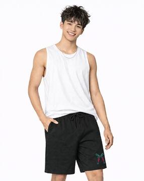 btt vibe Men Mid-Rise Shorts with Graphic Print -picture-13