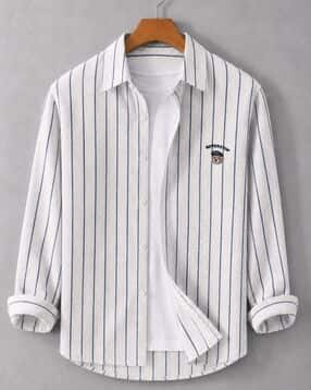 neonomad Men Striped Regular Fit Shirt with Spread Collar-picture-38